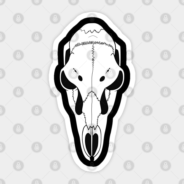 Monster Doe Skull Sticker by Astrosaurus